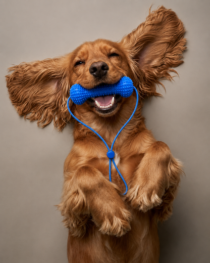 Dual-Action Canine Dental Prop Reusable Dental Chews For Dogs Interactive Dog Dental Chew Toy For Teeth Cleaning Brushing