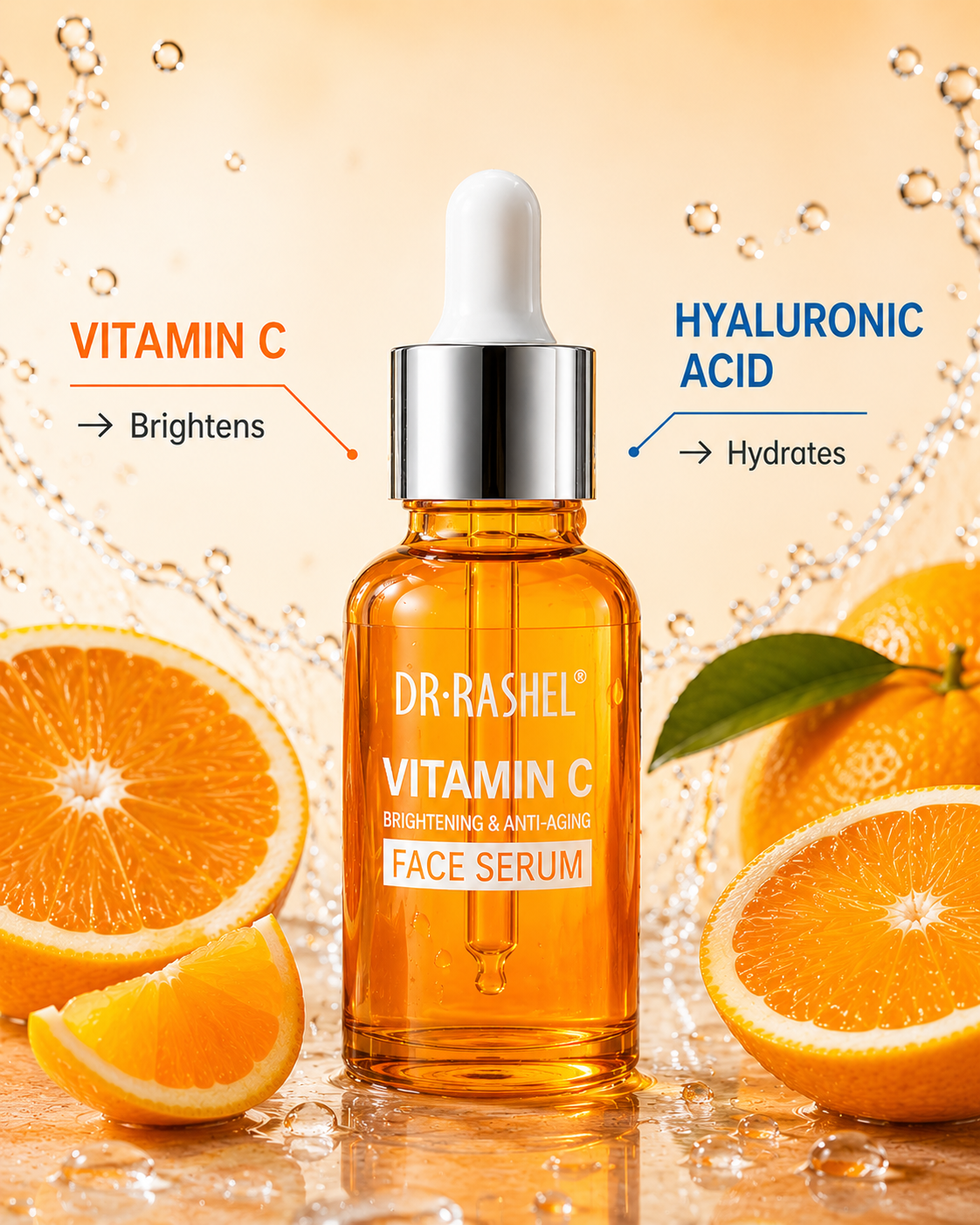 DR.RASHEL Vitamin C+ Hyaluronic Serum 50ml.