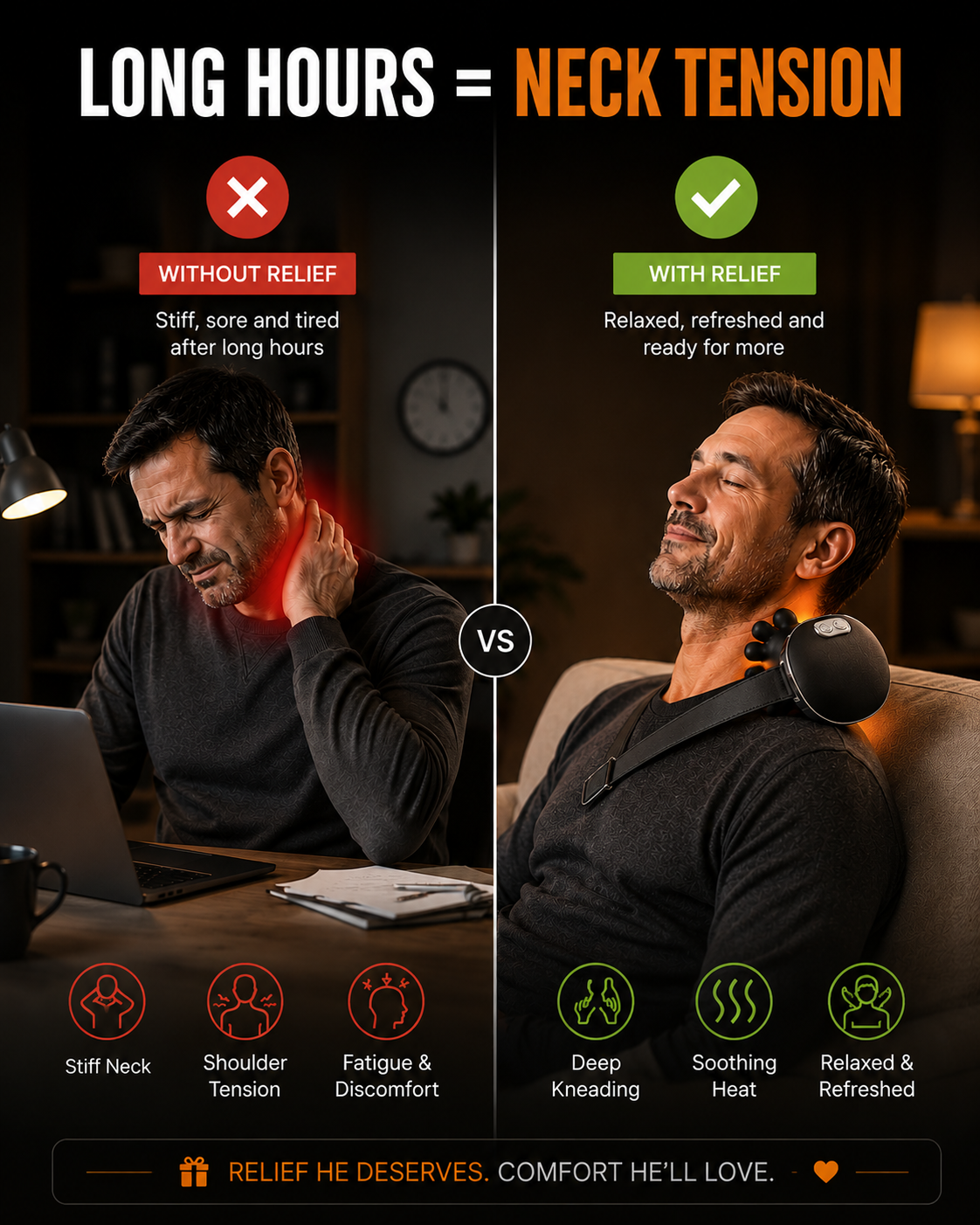 Relievo™ Deep Tissue Neck & Shoulder Massager