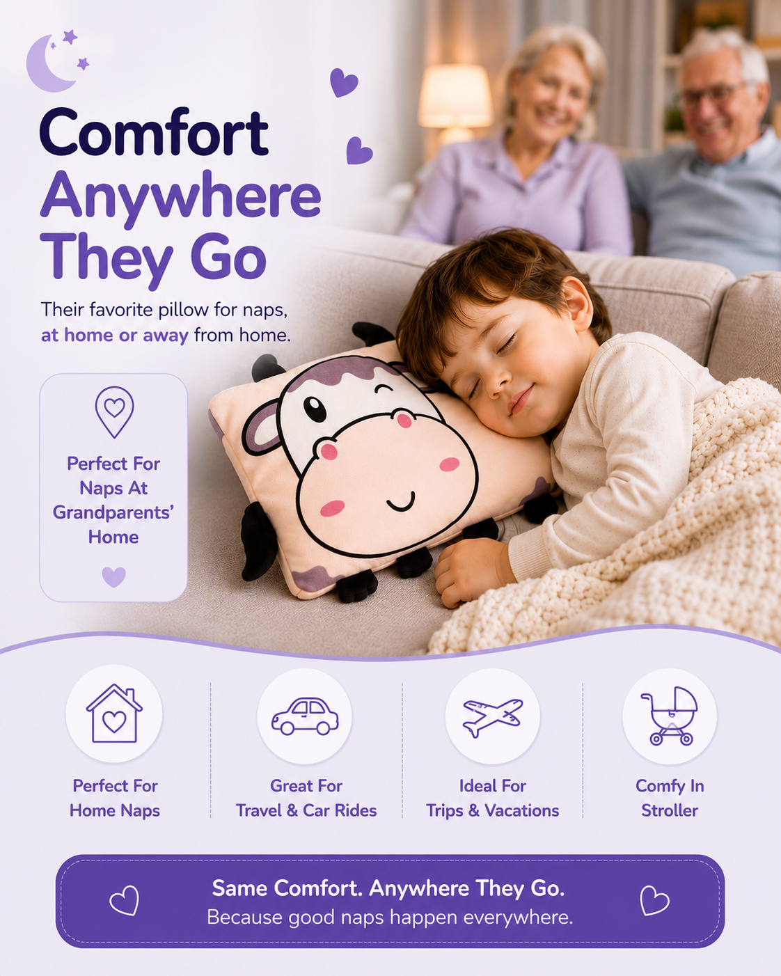 SleepieeSnug™ Memory Foam Comfort Pillow